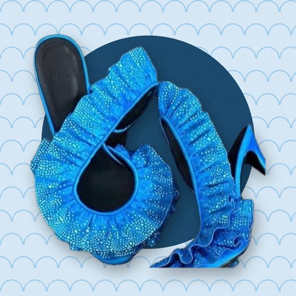 Barbiie Heels Cristal Azul