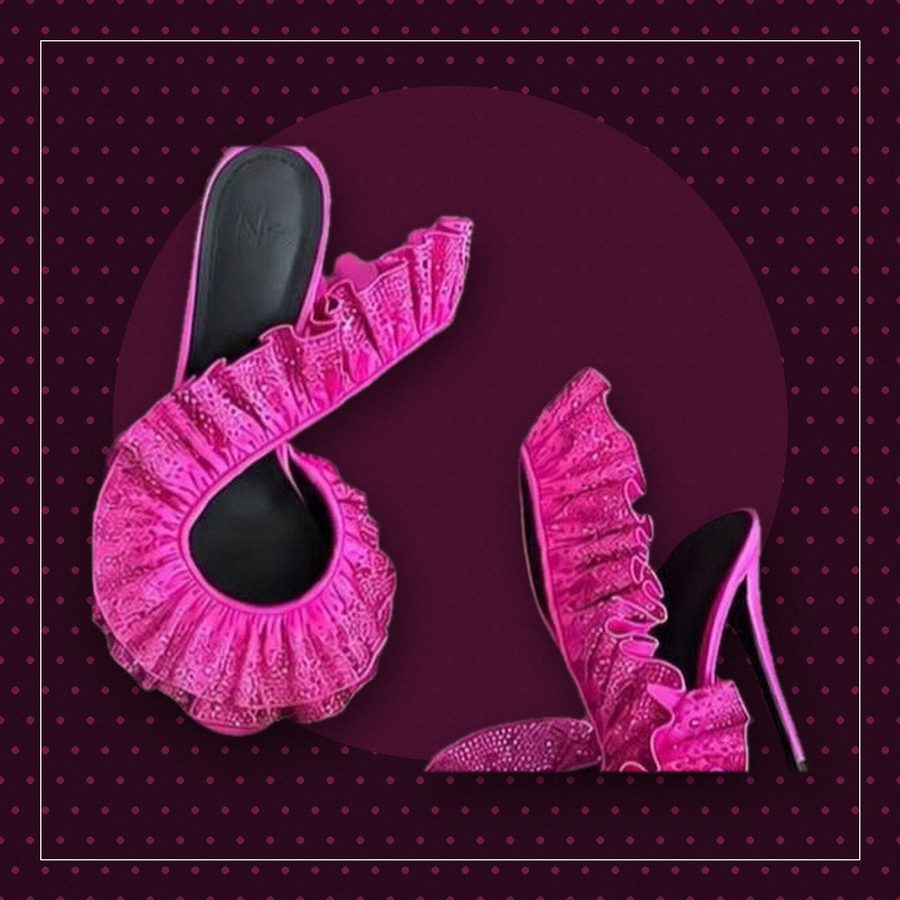 Barbiie Heels Cristal Fucsia