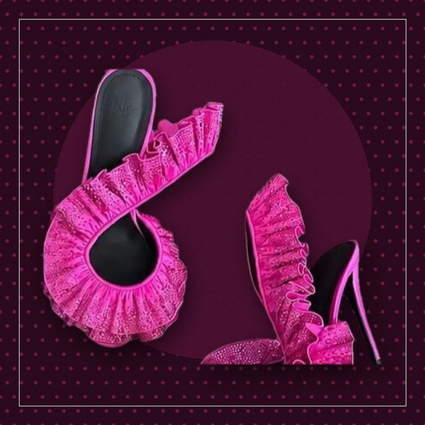 Barbiie Heels Cristal Fucsia