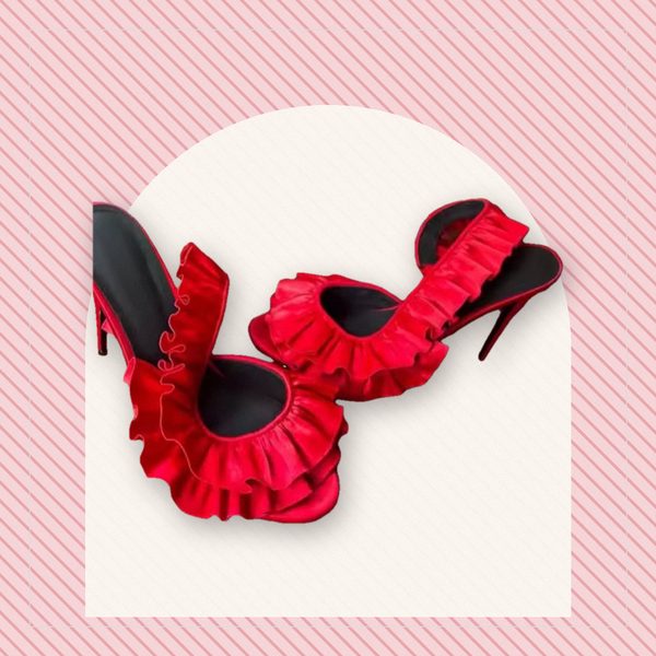 Barbiie Heels Rojo Satén